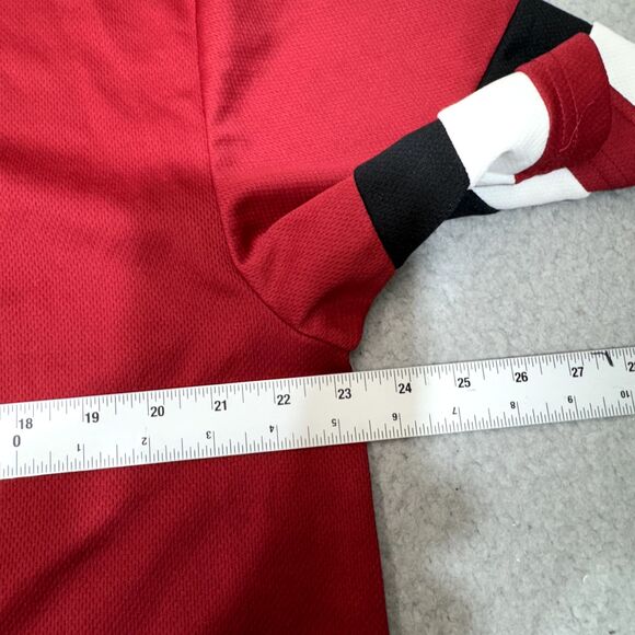 Team Canada Hockey Jersey Mens Small Red Teepee Maple Leaf V Neck Spell Out Logo - Picture 15 of 16